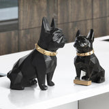 FRENCH BULLDOG Figurine Lifelike Figurine Statue Home Decoration Black Large