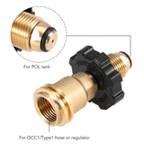 Maxbell QCC Propane Tank Cylinder Adapter Camping BBQ 50LB Pressure Regulator Valve