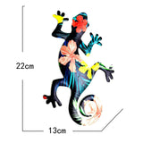 Metal Gecko for Wall Display Wall Art Lizard Sculpture for Home Style 2