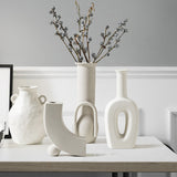 Maxbell  Nordic Minimalism Irregular Ceramic Vase Art Exhibition Hall Flower Vase Style F
