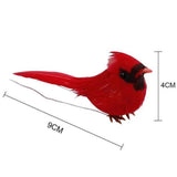 10pcs Artificial Red Cardinal Birds for Centerpieces Home Garden Decor Red Cardinals