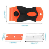 Maxbell Razor Blade Scraper w/ Plastic Blades Decal Remover Tool for Auto Window