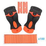 Maxbell Razor Blade Scraper w/ Plastic Blades Decal Remover Tool for Auto Window