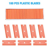 Maxbell Razor Blade Scraper w/ Plastic Blades Decal Remover Tool for Auto Window