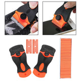 Maxbell Razor Blade Scraper w/ Plastic Blades Decal Remover Tool for Auto Window