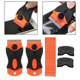 Maxbell Razor Blade Scraper w/ Plastic Blades Decal Remover Tool for Auto Window