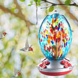 Maxbell Leak-Proof Hummingbird Nectar Feeder with 4 Feeder Ports Easy to Clean D