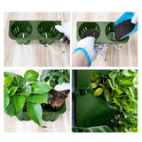Maxbell Vertical Garden Hanging Flower Pot Indoor Outdoor Wall Planter Dark Green
