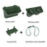 Maxbell Vertical Garden Hanging Flower Pot Indoor Outdoor Wall Planter Dark Green