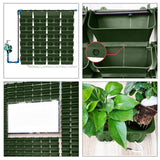 Maxbell Vertical Garden Hanging Flower Pot Indoor Outdoor Wall Planter Dark Green