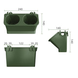 Maxbell Vertical Garden Hanging Flower Pot Indoor Outdoor Wall Planter Dark Green