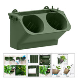 Maxbell Vertical Garden Hanging Flower Pot Indoor Outdoor Wall Planter Dark Green
