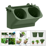 Maxbell Vertical Garden Hanging Flower Pot Indoor Outdoor Wall Planter Dark Green