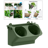 Maxbell Vertical Garden Hanging Flower Pot Indoor Outdoor Wall Planter Dark Green