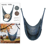 Maxbell Flexible Hammock Swing Seat Camping Hanging Chair Outdoor Travel 440lb Blue