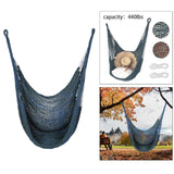 Maxbell Flexible Hammock Swing Seat Camping Hanging Chair Outdoor Travel 440lb Blue