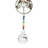 Maxbell  Handmade Suncatcher Crystal Ball Prisms Hanging Ornaments Colorful Tree