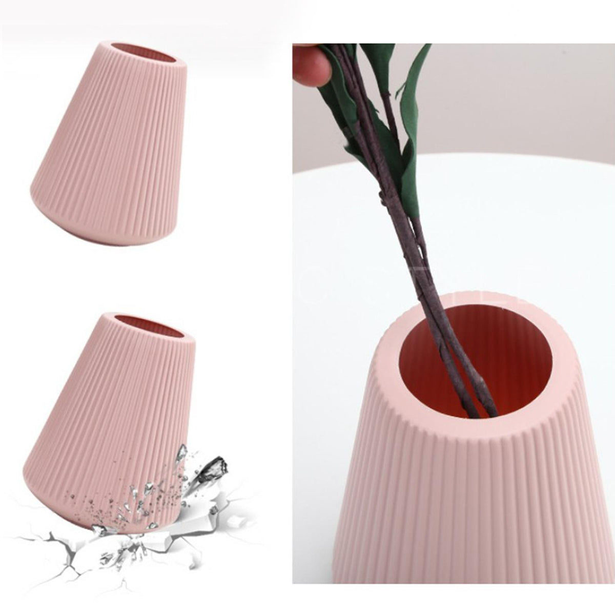 Maxbell  Anti Ceramic Plastic Vase Home Decoration Flower Wedding Modern Decorations