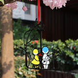 Maxbell  Suncatcher with Love Window Panel Pendant Hanging Decor Couples