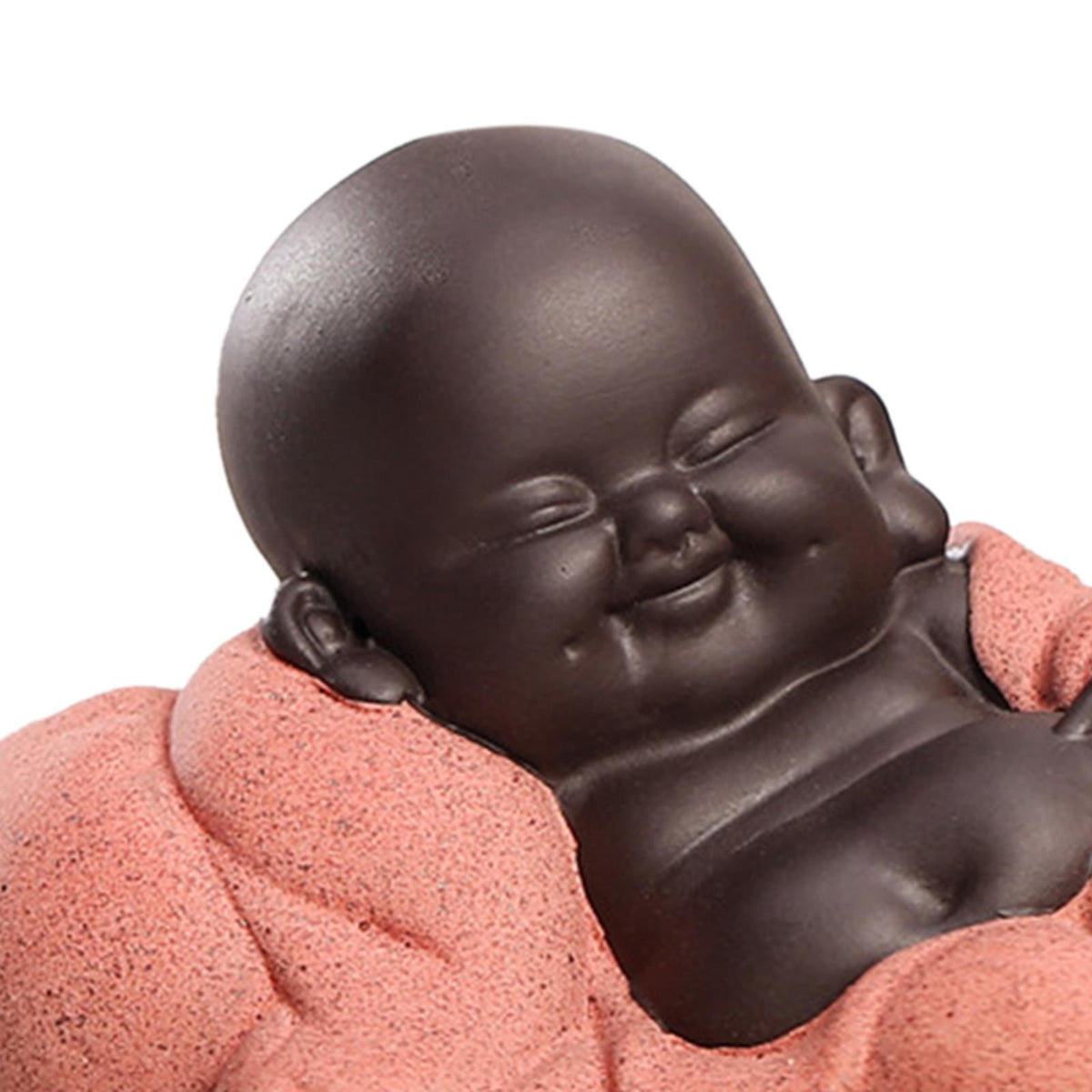 Little Ceramic Smiling Maitreya Happy Buddha Statue Figurine Ornaments C