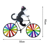Maxbell Windmill Pinwheel Wind Spinner Toy Garden Party Decor Black Cat 50x90cm