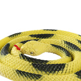 120cm Realistic Fake Simulation Rubber Snake Toys Garden Props Yellow