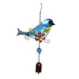 Maxbell Metal Wind Chime Bird Hanging Ornament Decoration for Home Garden Blue