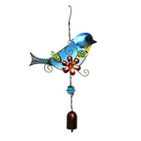 Maxbell Metal Wind Chime Bird Hanging Ornament Decoration for Home Garden Blue