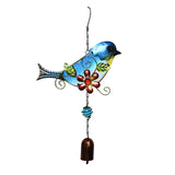 Maxbell Metal Wind Chime Bird Hanging Ornament Decoration for Home Garden Blue