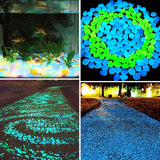 Maxbell Glow in The Dark Garden Pebbles Stones for Path Yard Decor green