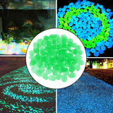 Maxbell Glow in The Dark Garden Pebbles Stones for Path Yard Decor green
