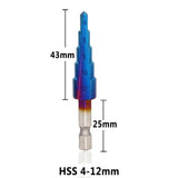 Maxbell High Speed Step Drill Bit HSS Cobalt Multiple Hole Step Drill Bit 5 Steps