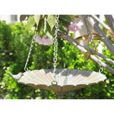 Maxbell Iron Hanging Bird Feeder Seed Tray Birdbath Backyard Finches Chickadees