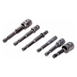 Maxbell 9x Socket Adapter Hex Impact Drill Bits Set Driver Tools 1/4" Extension Tool