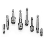 Maxbell 9x Socket Adapter Hex Impact Drill Bits Set Driver Tools 1/4" Extension Tool