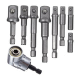 Maxbell 9x Socket Adapter Hex Impact Drill Bits Set Driver Tools 1/4" Extension Tool