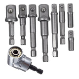 Maxbell 9x Socket Adapter Hex Impact Drill Bits Set Driver Tools 1/4" Extension Tool