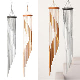 Maxbell Outdoor Wind Chimes 18 Aluminum Tubes Garden Backyard Wall Hanging Ornaments gold