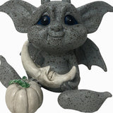 Maxbell Baby Goblin Art Fairy Garden Statue Lawn Porch Decor Holding The Moon D