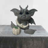Maxbell Baby Goblin Art Fairy Garden Statue Lawn Porch Decor Holding The Moon D