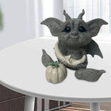 Maxbell Baby Goblin Art Fairy Garden Statue Lawn Porch Decor Holding The Moon D