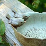 Maxbell Bird Bath Garden Decor Statue Aquarium Fruit Plate Handicraft Ornaments