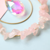 Maxbell Crystal Suncatcher Window Hanging Decor Crystal Sun Catcher Wind Chime Decor Pink