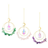 Maxbell Crystal Suncatcher Window Hanging Decor Crystal Sun Catcher Wind Chime Decor Pink