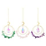 Maxbell Crystal Suncatcher Window Hanging Decor Crystal Sun Catcher Wind Chime Decor Pink