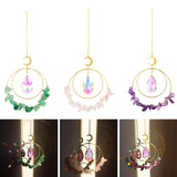 Maxbell Crystal Suncatcher Window Hanging Decor Crystal Sun Catcher Wind Chime Decor Pink