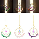 Maxbell Crystal Suncatcher Window Hanging Decor Crystal Sun Catcher Wind Chime Decor Pink