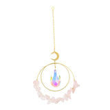 Maxbell Crystal Suncatcher Window Hanging Decor Crystal Sun Catcher Wind Chime Decor Pink