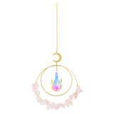 Maxbell Crystal Suncatcher Window Hanging Decor Crystal Sun Catcher Wind Chime Decor Pink