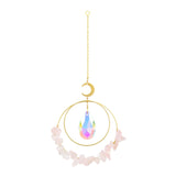 Maxbell Crystal Suncatcher Window Hanging Decor Crystal Sun Catcher Wind Chime Decor Pink